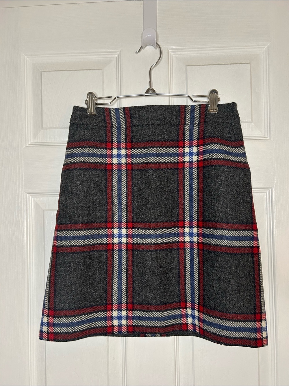 Boden Heritage British Tweed Plaid Wool Mini Skirt